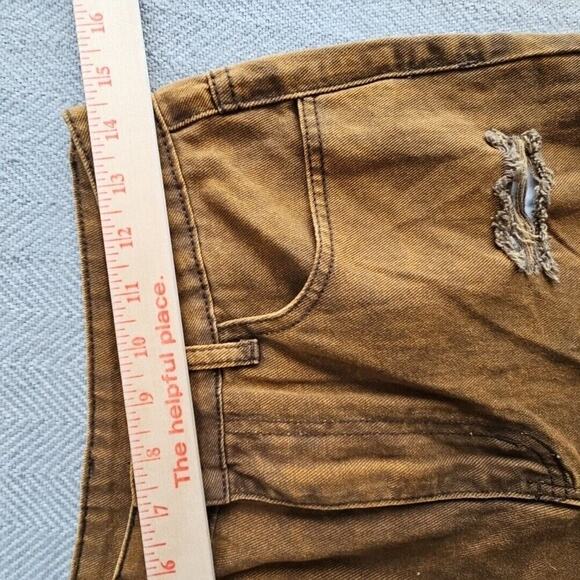 Shein Jeans Women's Size M (29x29) Flare Leg Copper Acid Wash Stretch Y2K Boho - Picture 12 of 16